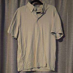 Uniqlo Men's Light Gray Polo Shirt